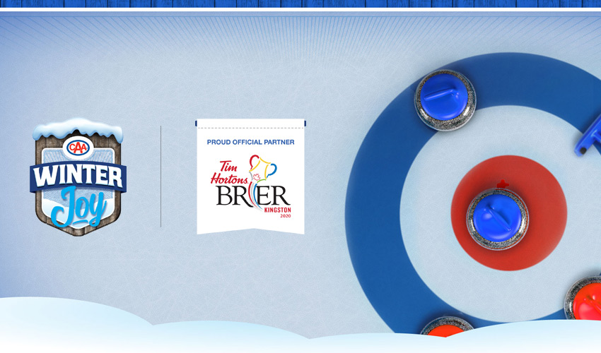 CAA logo on Tim Hortons Brier curling rink.