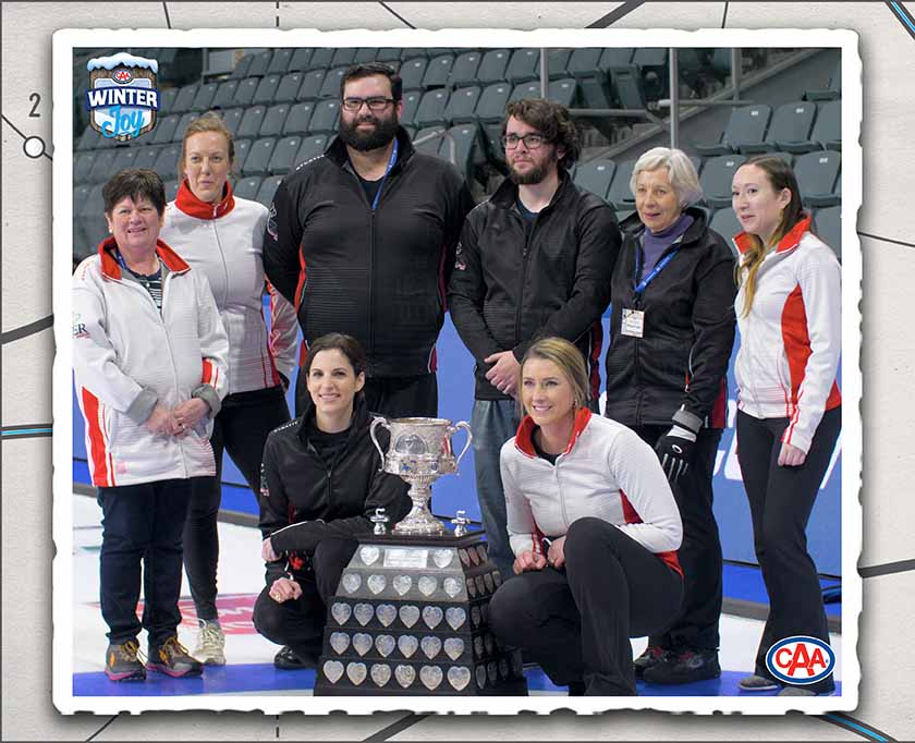 A group picture with trophy.