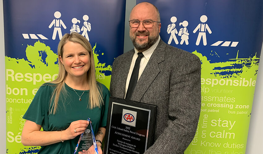 Rachel Guthrie, Special Needs Transportation Technician, STWDSTS and David Frier, Chief Administrative Officer, STWDSTS.