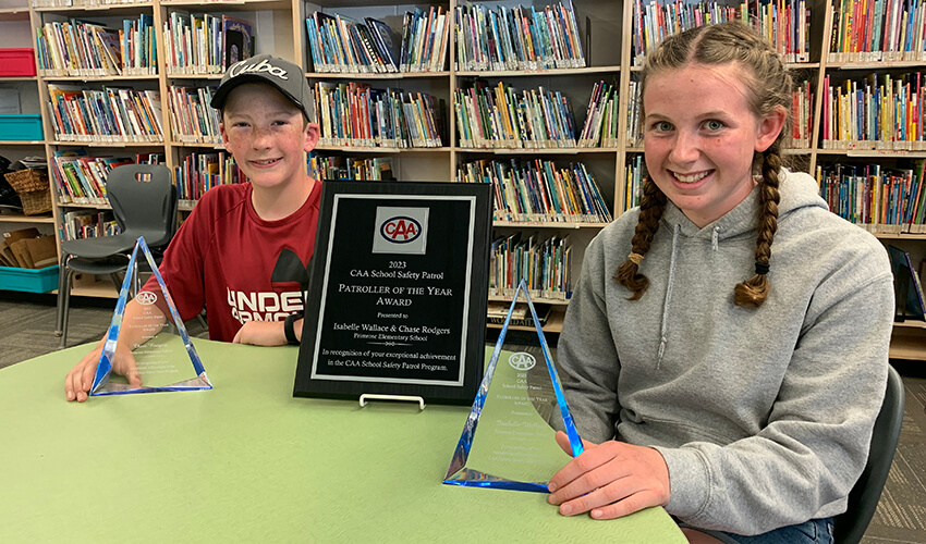 Patrollers of the Year Winners, Chase and Isabella.