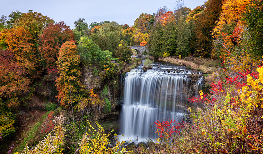 Webster's Falls in the fall near Hamilton, Ontario,