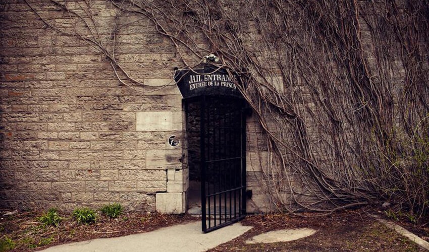 Exterior gates of the Ottawa Jail House.