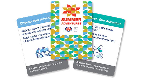 Summer Adventures playing cards