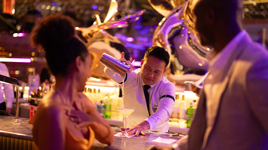 Bartender pouring a drink