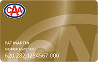 CAA Plus Membership card