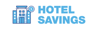 Graphic illustration of blue hotel building