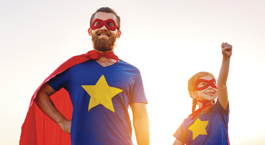 Father and daughter superheroes