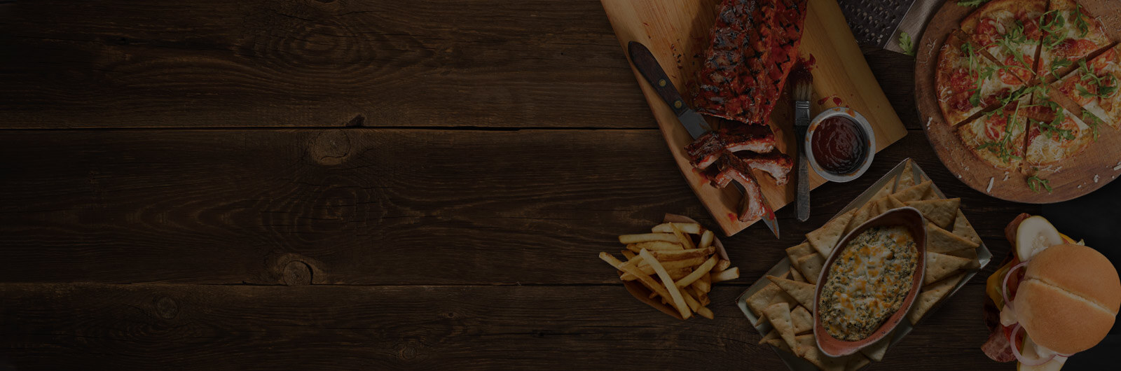 Food on a wooden board