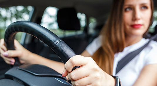 Young female driver