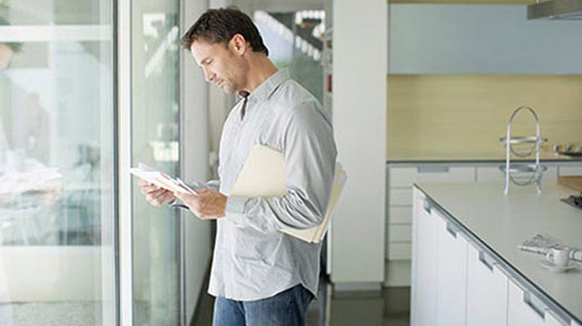 Man reading documents