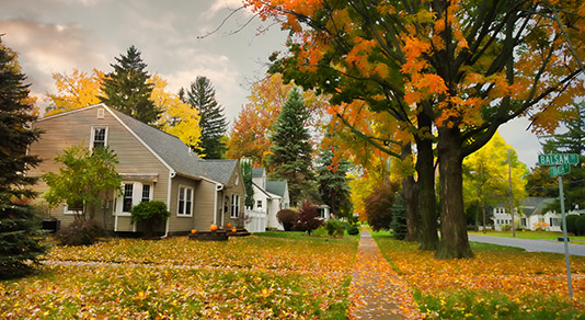 Residential street in Ontario