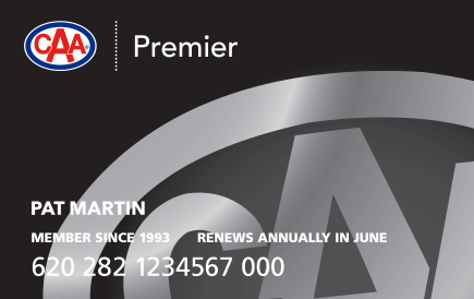 CAA Premier Membership Card