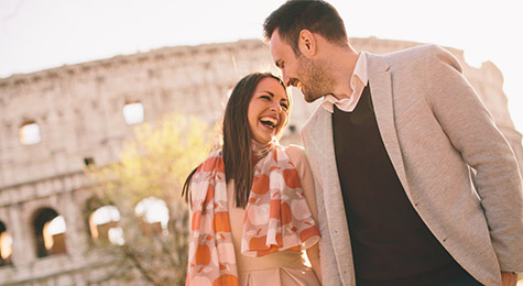 Happy couple in Italy.