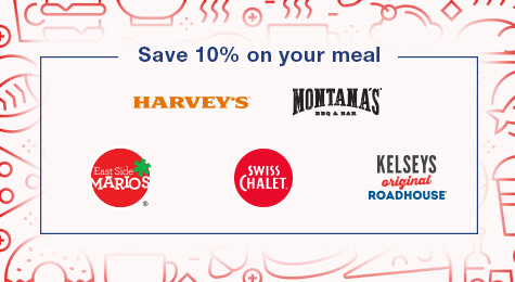 Use your CAA Card to save 10% on your meal at family restaurants