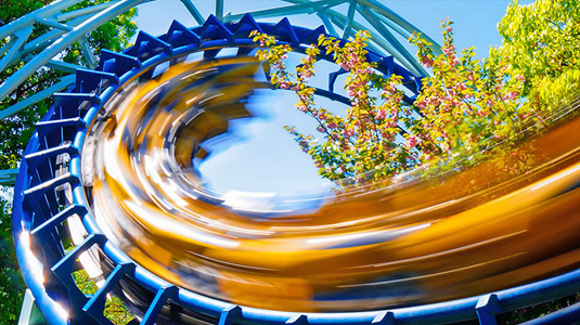 Rollercoaster at Darien Lake Six Flags