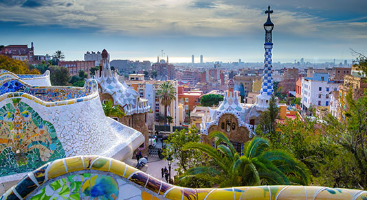 Guell Park in Barcelona