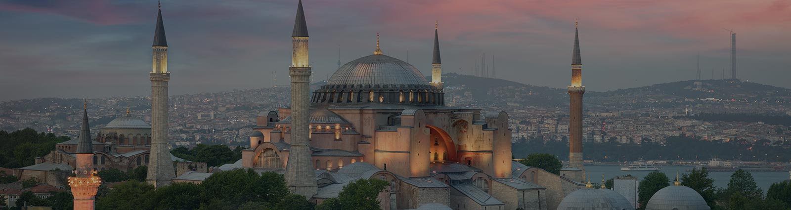 Hagia Sophia at Dusk in Istanbul