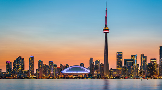 Toronto skyline at night