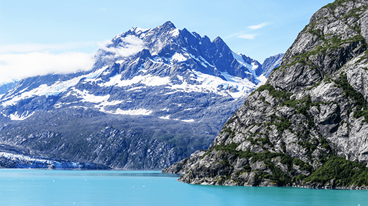 Icebergs and Ice fields in Glacier Bay, Alaska