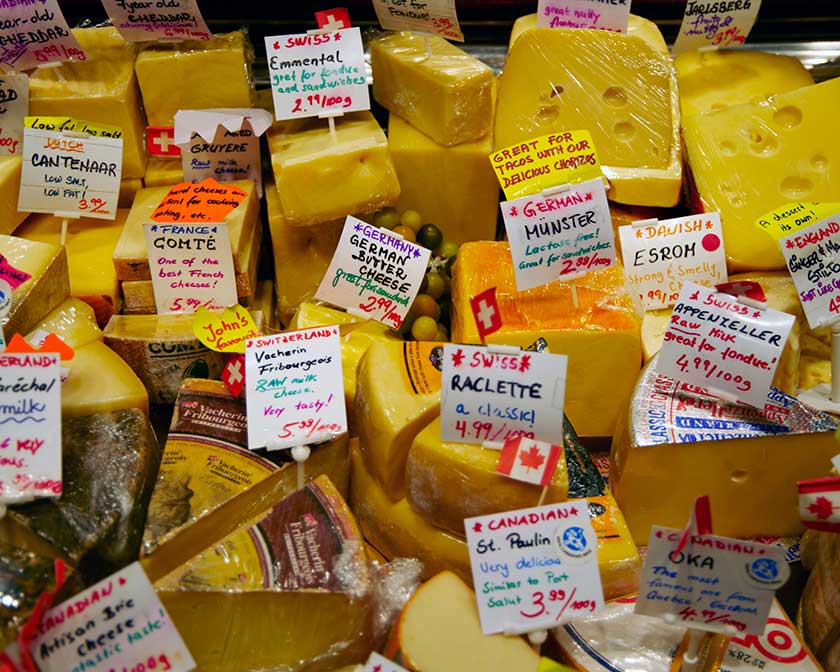 Cheese store in Granville, British Columbia, Canada