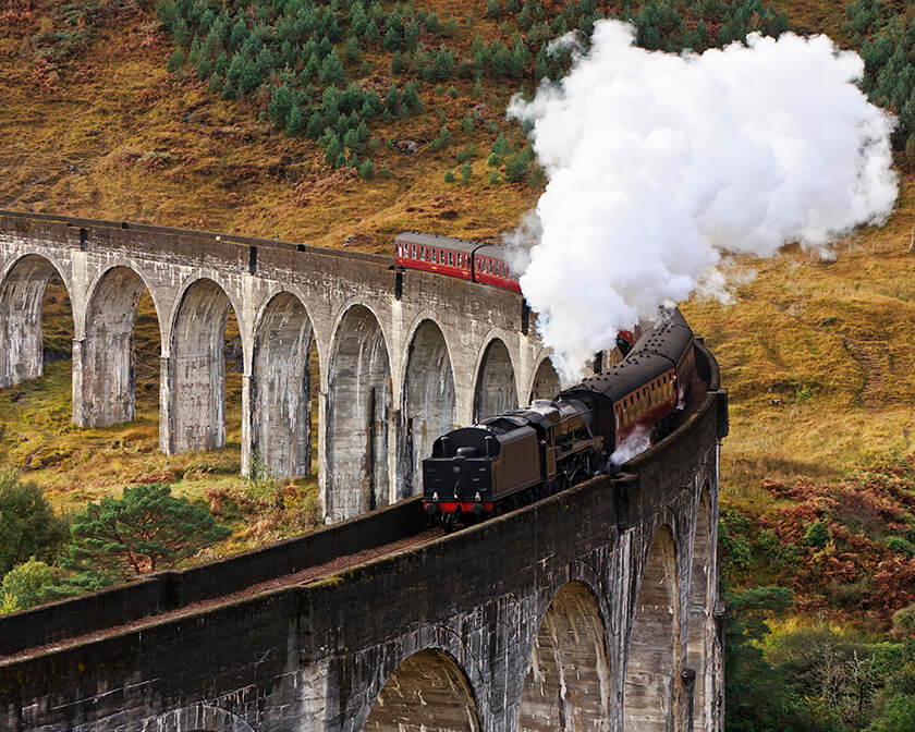 Glenfinnan Viaduct and the Jacobite Express