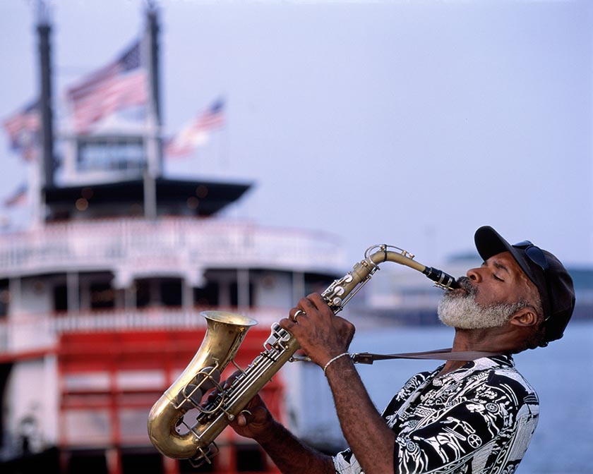 Saxophone player in New Orleans
