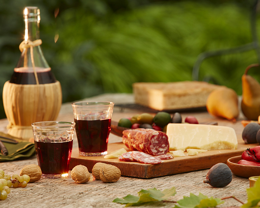 Wine and cheese picnic