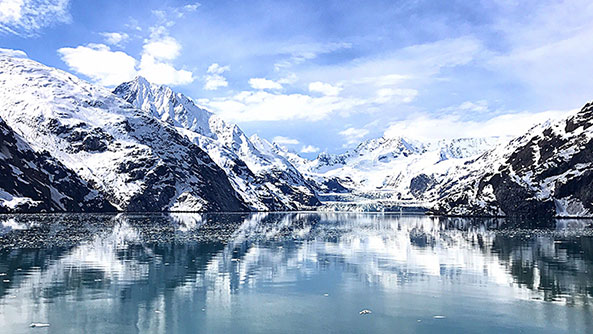 Reflection of mountains in Alaska