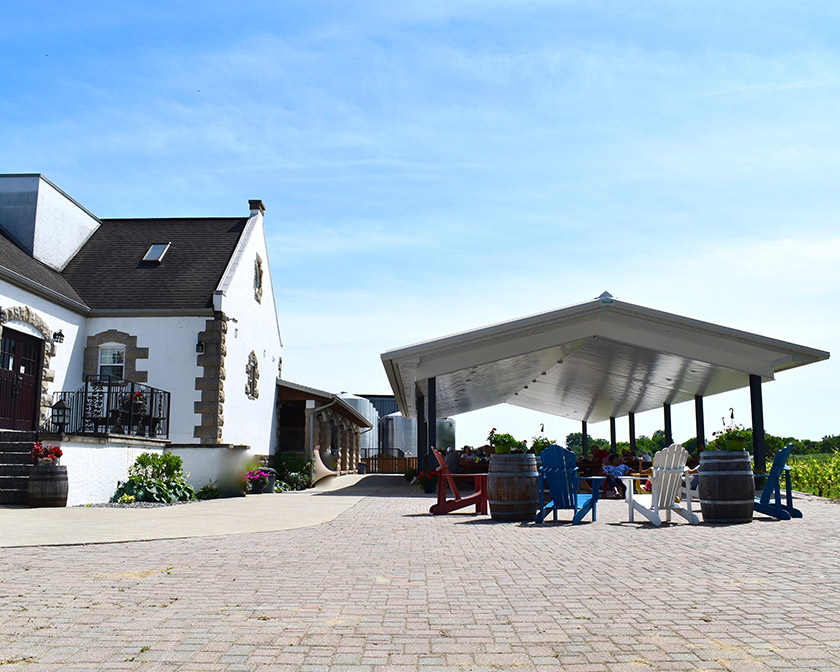 The exterior of a winery