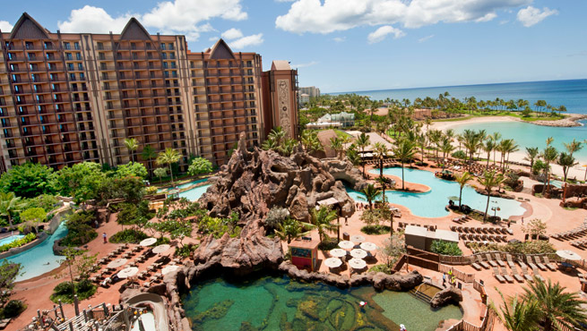 Exterior of the Aulani resort