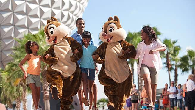 Chip and Dale at Epcot