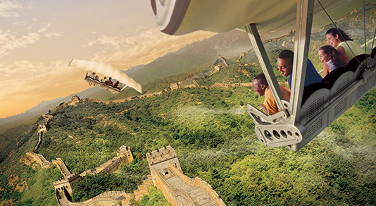 Soaring around the Great Wall of China