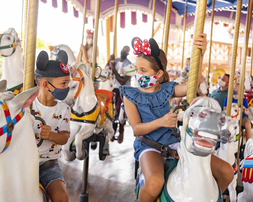 Kids on carousel