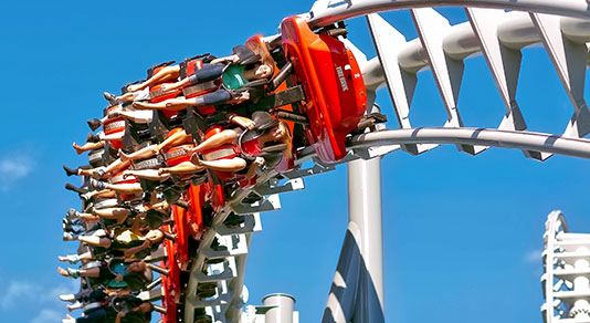 Rollercoaster ride at Canada's Wonderland