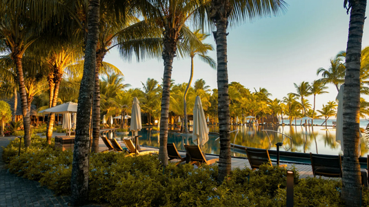 View of a beach resort