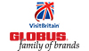 VisitBritain and Globus logos.