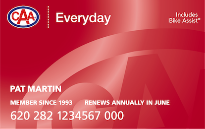 Red CAA Everyday Gift Membership card